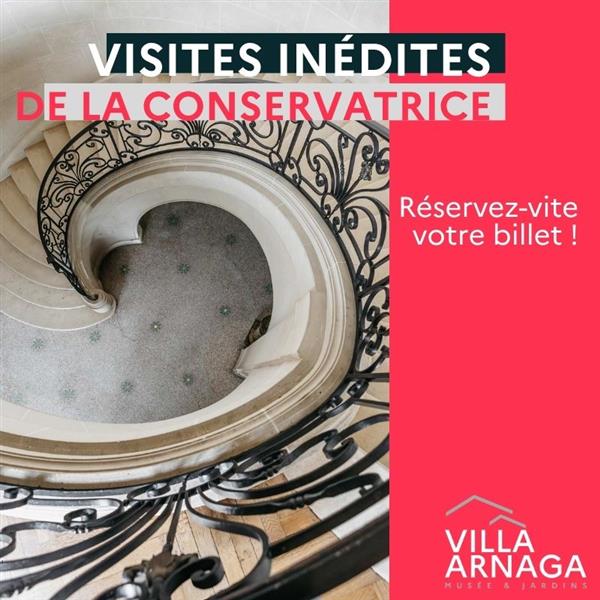 Visite de l'exposition Les collections de la Comédie Française en tournée à Arnaga par la Conservatrice
